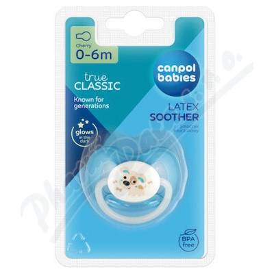 Canpol babies Dudlík kaučuk třešinka modrá