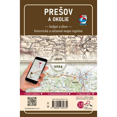VKÚ Harmanec Porovnávacia mapa Prešov a okolie kedysi a dnes