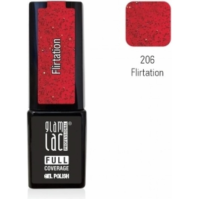 GlamLac Gel lak červený 206 Flirtation 6 ml