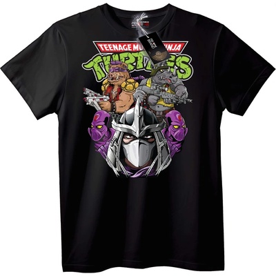 NOONEBRAND Тениска TMNT Шредер и Клан на Стъпалото - M, Black