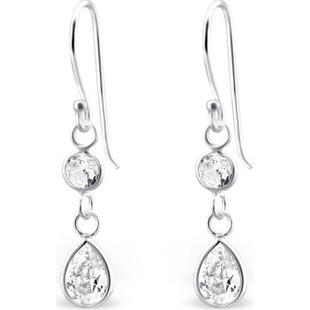 all4Silver strieborné náušnice Slza M23314-A4S peridot zrkon