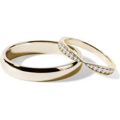 KLENOTA Zlaté svadobné obrúčky s diamantmi s0125013