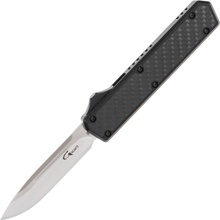 Golgoth G11C1 Noir. Automatický OTF čepel ocel D2 rukojeť černý hliník a uhlíkové vlákno
