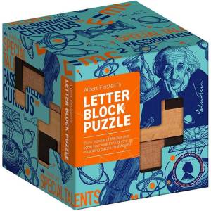 Professor Puzzle Логически дървен 3D пъзел Professor Puzzle - Алберт Айнщайн: Пъзел с букви (EIN11745)