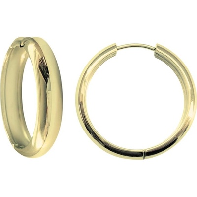 Bangles.cz náušnice široké kruhy gold 2772