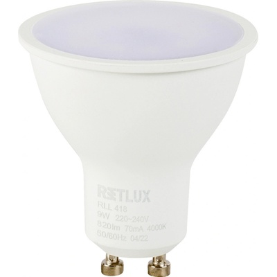 Retlux RLL 418 LED žárovka reflektorová 9W GU10 studená bílá – Hledejceny.cz