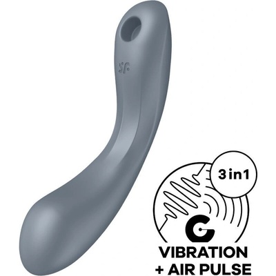 SATISFYER CURVE TRINITY 1 AIR PULSE VIBRATION GREY