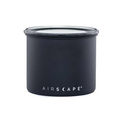 AirScape dóza na kávu čierna vzduchotesná nerezová 250 g