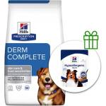 Hill's Hill s Prescription Diet Derm Complete Алергия и грижа за кожата за кучета 4 кг + Лакомства безплатно