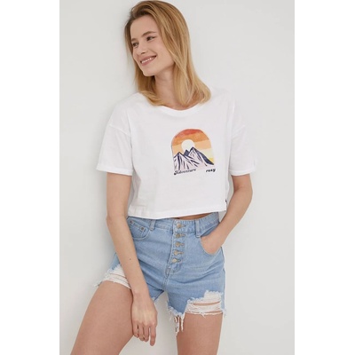 Roxy Памучна тениска Roxy в бяло (ERJZT05391)