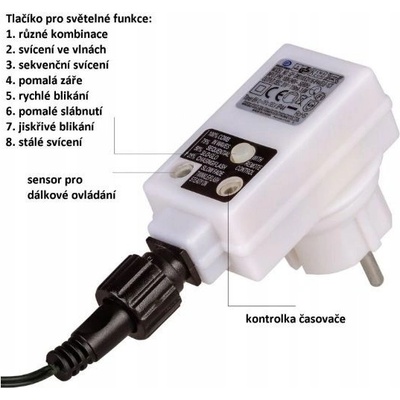 Vianočná lampa Voltronic pre 10 svietidiel
