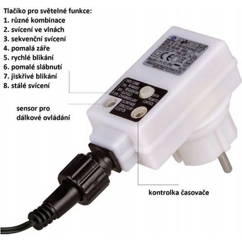 Vianočná lampa Voltronic pre 10 svietidiel