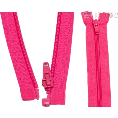 YKK Zips špirálový deliteľný fuchsiový 35 cm