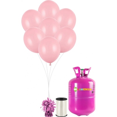 HeliumKing Helium párty set s růžovými balónky