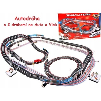JOKO Autodráha s 2 dráhami na auto a vlak 632 cm
