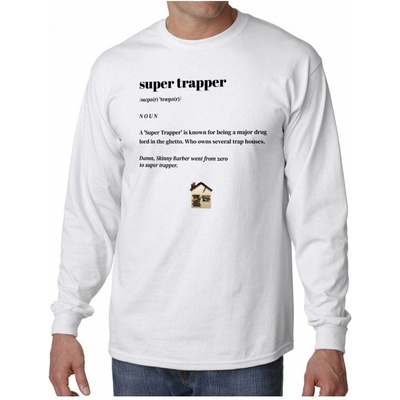 Tričko Skinny Barber Super Trapper bílá