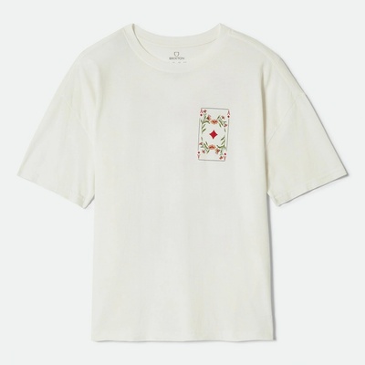 BRIXTON tričko Botanical Ace Oversized Bf Tee Off White OFFWH