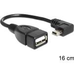 Delock USB-B 2.0 mini - USB-A 2.0 M/F кабел за данни 0.16m OTG 90 83245 (83245)