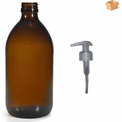 Luna Skleněná lékovka s transparentní pumpičkou 1000 ml 14 ks