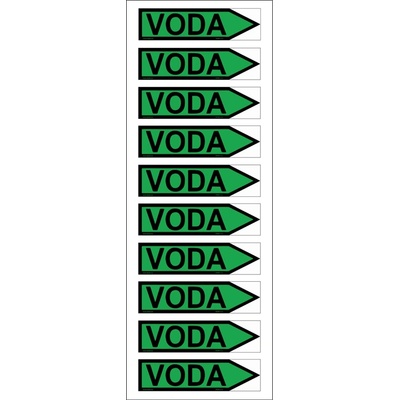 DUKO VODA šipka vpravo Formát: arch 10 ks - 26 x 100 mm