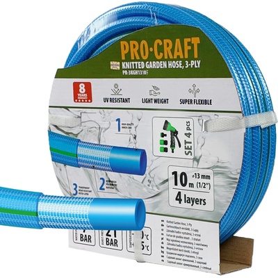 Procraft Modrá PR-3KGH1310F 3-vrstvová 1/2" 10m