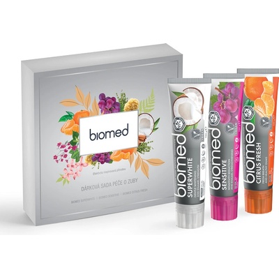 Biomed dámská dárková sada Superwhite Citrus Fresh Sensitive 3 x 100 g