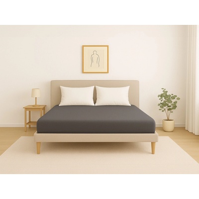 Slee jersey prostěradlo tmavě šedé 90x200