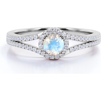 Elenys Emporový strieborný prsteň GU DR14761R SILVER MOONSTONE ZIRCON
