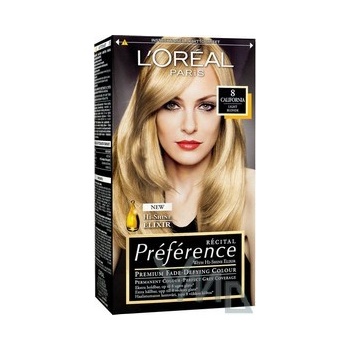 L'Oréal Recital Preference vysoko odolná farba na vlasy intenzívny lesk Blond svetlá P 8/X3