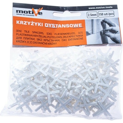 MOTIVE Distančné krížiky 2,5 mm pre obklady a dlažbu (150 ks)