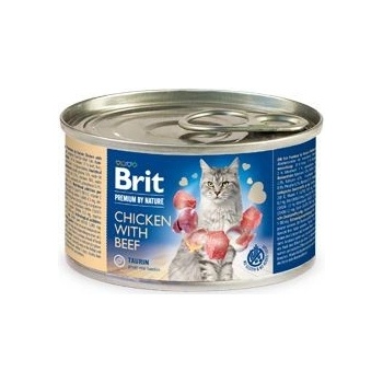 Brit Premium by Nature Cat Chicken with Beef 6 x 0,2 kg
