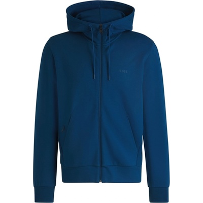 HUGO BOSS Суичър Boss Men's Saggy Full-Zip Hoodie with Adjustable Drawstring Hood - Open Blue 494