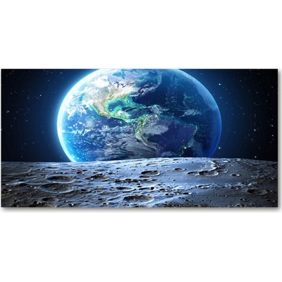 Fotoobraz sklenený na stenu do obývačky Planéta Zem 100x50 cm
