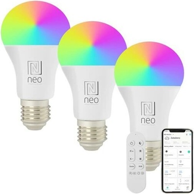 IMMAX NEO Smart LED žiarovka E27 11W RGB+CCT 07733CDO WiFi Tuya sada 3ks