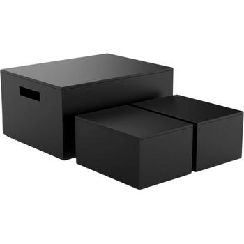 Decor Walther Кутии за съхранение Brownie черни 3 бр (0943060)