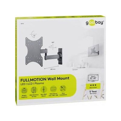 Soporte tv/mon goobay pared negro fullmotion s