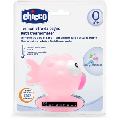 Chicco Baby Moments термометър за вана Pink