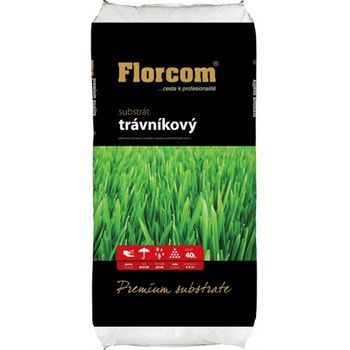FLORCOM Substrát trávnikový s kremičitým pieskom Premium 40 l