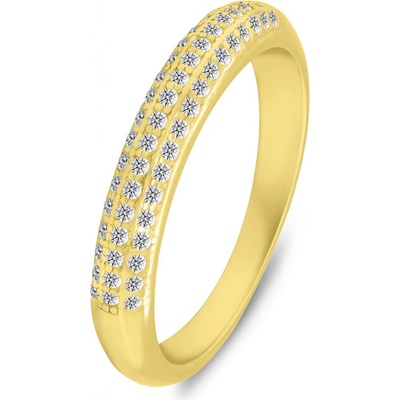 Brilio Silver Pozlacený prsten se třpytivými zirkony RI135Y