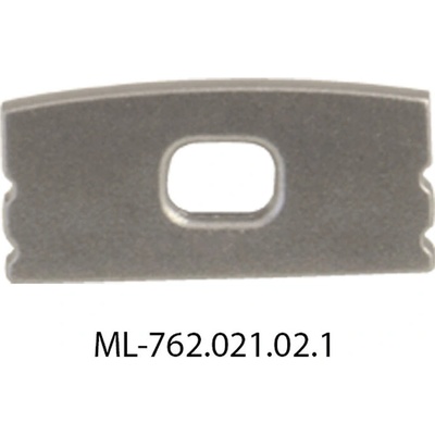 ML-762.021.02.1 Koncovka pro PH s otvorem, stříbrná barva, 1 ks
