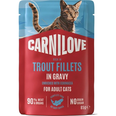 Carnilove Cat Pouch Gravy Trout+Echinacea 85 g