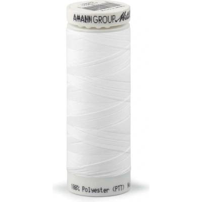 Polyesterové elastické nitě Seraflex Mettler návin 130 m - bílá (5 ks)