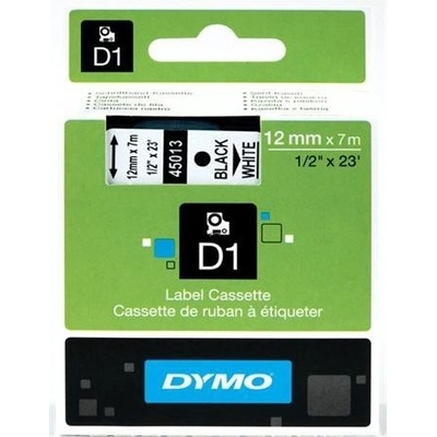 páska DYMO 45013 D1 Black On White Tape (12mm) S0720530