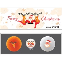 Volvik Vivid Christmas 2 Pack Golf Balls Plus Ball Marker