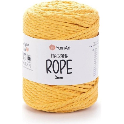 Yarn Art Macrame Rope 5 mm 764 hořčicová
