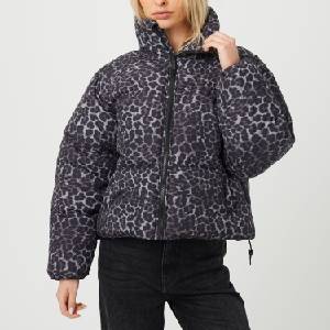 Brave Soul Дамско яке Brave Soul Ladies Rambling Print Puffer Jacket - Gry Lpard Print