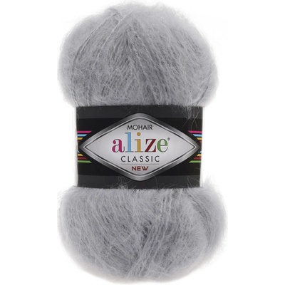 Alize Mohair classic 21 sv. šedá