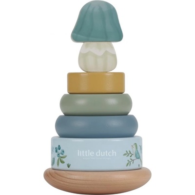 Little Dutch Forest Friends Rocking Ring Stacker nasazovací kroužky Blue 1 ks