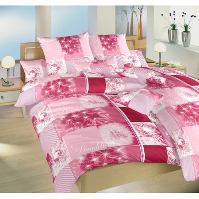 Dadka obliečky bavlna Pampelišky 3D vínové 140x200 70x90