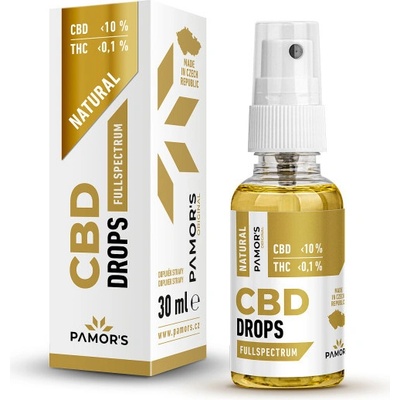 Pamors 10% CBD kapky Natural 30 ml